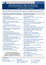 CTN Electronic Journal - Protecting Critical Energy Infrastructrure from Terrorist Attacks CTN Electronic Journal - Protecting Critical Energy Infrastructrure from Terrorist Attacks