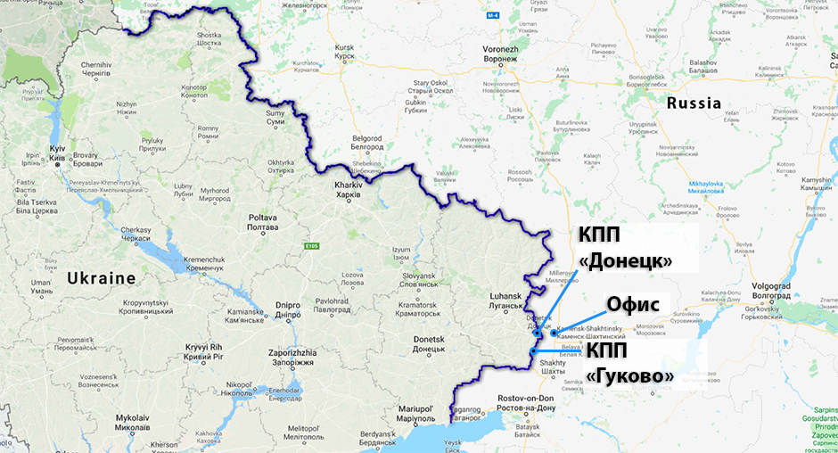 Граница рядом с украиной