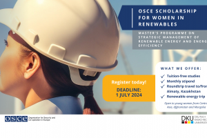 OSCE Scholarship Programme for Young Women in Renewable Energy (OSCE)
