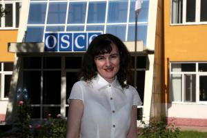 Виорелия Русу, Советник по гендерным вопросам и противодействию торговле людьми, Бюро ОБСЕ в Таджикистане, Душанбе, май 2015 года. (ОБСЕ/Нозим Каландаров)
