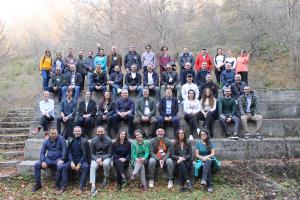 Workshop participants in Mavrovo Park (Riza Imeri)