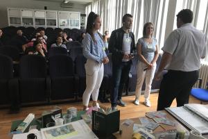 Participants at the training course aimed at increasing the operational awareness of border guards in detecting forged documents, Skopje, 14 September 2019.  (OSCE)