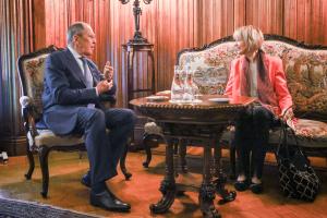OSCE Secretary General Helga Maria Schmid and Sergey Lavrov, Minister of Foreign Affairs of the Russian Federation, Moscow, 21 June 2021. (Russian Federation Ministry of Foreign Affairs)