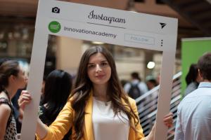 Oltjana Beci, YDEAS awardee from Albania, whose team was selected among the top ten teams of the 2018 EIA in Turin, 27 july 2018. (European Innovation Academy (EIA))