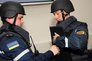 Handover of the equipment for the removal of the unexploded ordnances,  Kyiv, 14 April 2016. (State Emergency Service of Ukraine )