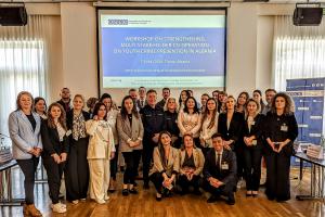 Participants at a workshop on youth crime prevention, Tirana, 8 May 2024. (OSCE)
