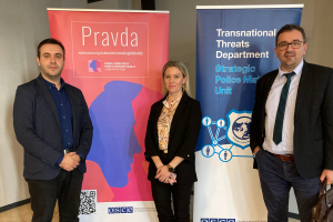 Almir Tahirbegović (l) Lajla Spahić (c), Teachers at the Police Academy, and Maid Pajević (r), Head of the Department for Professional Training at the Agency for Education and Professional Training, Sarajevo, 15 November 2022 (OSCE)