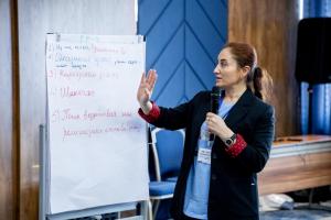 Participant of the regional workshop discussing the findings of the OSCE assessment report on ‘Understanding the role of women in organized crime’ in the context of Central Asia, Tashkent, 18 December 2023 (OSCE)