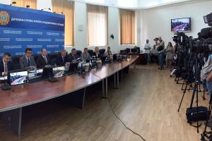 Launch of an OSCE-supported project aimed at strengthening the State Emergency Service of Ukraine’s (SESU) capacity to clear explosive munitions in the Donetsk and Luhansk regions. (OSCE/K.Podbevsek)