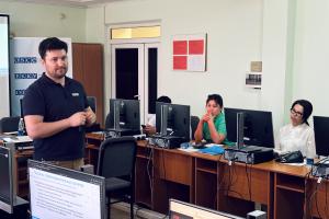 OSCE training on open-source intelligence and online investigations at the Academy of the Ministry of Internal Affairs, Bishkek, 27 June. (OSCE/Juraj Nosal)