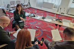 Participants in an OSCE study visit for Italian, Moldovan and Romanian anti-corruption practitioners to Bucharest, Romania, 26 March 2025. (OSCE)