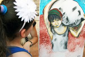 Children's Visual Art Contest organised by the OSCE Presence in Albania and various state institutions, on the occasion of the World Day Against Child Labour, Tirana, 12 June 2015. (OSCE/Joana Karapataqi)