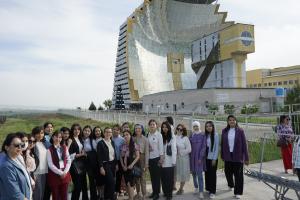 Over 40 female students attended the event on Promoting women’s participation in the Uzbek energy sector in Tashkent (OSCE)