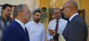 OSCE Representative on Freedom of the Media Harlem Désir meeting with George Frangos (l-r), Ali Kismir and Sami Özuslu, the heads of journalists' unions, Nicosia, 9 October 2017. (OSCE/Gunnar Vrang)