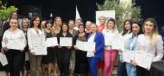 The second generation of women members of municipal councils who completed the OSCE Presence's Women Municipal Excellence Programme, Tirana, 7 October 2022. (OSCE/Joana Karapataqi)
