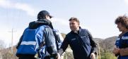 OSCE Chairman-in-Office Bujar Osmani visiting Odzisi crossing, 11 April 2023.
 (Kjemuran Ljatifi)