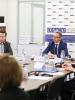 The participants discussed the increased risk of sexual abuse and trafficking in human beings in the current humanitarian crisis, Chisinau, 21 April 2022.  (OSCE/Igor Schimbator)