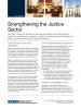 A cover for the Strengthening the Justice Sector Factsheet (OSCE)