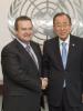 Secretary-General Ban Ki-moon (right) meets with Ivica Dačić, First Deputy Prime Minister and Minister for Foreign Affairs of the Republic of Serbia, in his capacity as and Chairperson-in-Office of the Organization for Security and Co-operation in Europe (OSCE).  (UN Photo/Eskinder Debebe)