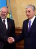 OSCE High Commissioner on National Minorities Lamberto Zannier (l) meets President of the Republic of Kazakhstan Kassym-Jomart Tokayev, Nur-Sultan, 6 September 2019.  (Press office of the President of the Republic of Kazakhstan)