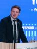 Santeri Leinonen, OSCE Chairperson-in-Office’s Special Representative on Youth, Peace and Security, addressing the OSCE Chairpersonship Youth Forum, Helsinki, 30 July 2025. (Markku Pajunen)