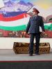 The audience of the theater campaigns was the local population, including men and women, children, civil society organizations, local government representatives, schools and individuals with different literacy levels, Khuroson District, Ayni Jamoat of Kurgan-Tube, December 2014. 
 (OSCE/Nozim Kalandarov)