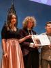 High school students from Jajce, Bosnia and Herzegovina, receiving the Max van der Stoel Award at the event to present the Award and to mark the 25th Anniversary of the OSCE High Commissioner on National Minorities, 9 November 2018, The Hague.  (OSCE/Arnaud Roelofsz)