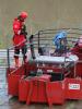 Rescue team drains water using water pumping equipment on Mlava river, Kostolac, 19 May 2014. (OSCE/Milan Obradovic)