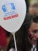 Face-painted student taking part at the OSCE-supported Building Bridges event in Skopje, 2 October 2016.  (OSCE/Tomislav Georgiev)