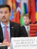 Slovakia's Foreign and European Affairs State Secretary Lukáš Parízek addresses the OSCE Permanent Council on his country's Chairmanship priority areas for 2019, Vienna, 19 July 2018. (OSCE/Micky Kroell)