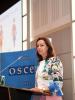 Sophie Karmasin, Austria’s Federal Minister for Families and Youth, delivering her opening speech at the OSCE Second Gender Equality Review Conference, Vienna, 12 June 2017. (Ashraf Mahmoud)
