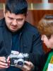 Participants during the class on the history of photography, held as part of the OSCE-organized photography and photojournalism master class for persons with disabilities, Ashgabat, 22 February 2019.
 (MS Studio)