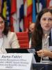 Anna-Katharina Deininger, Focal Point on Youth and Security in the Office of the OSCE Secretary General (l) and Asma Fakhri, Coordinator of the UNODC Opioid Strategy (r) address the 2019 OSCE-wide Conference on Combating the Threat of Illicit Drugs and the Diversion of Chemical Precursors, Vienna, 4 June 2019. (OSCE/Micky Kroell)