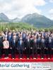 OSCE Foreign Ministers and Heads of Delegations pose for a family photo at the Informal ministerial gathering in High Tatras, 9 July 2019. (MFEA SR/Tomáš Bokor)
