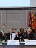 (l-r) OSCE Secretary General Lamberto Zannier, Ian Kearns, Member of the Board European Leadership Network, Alexander Vershbow, NATO Deputy Secretary General and Alexander Grushko, Permanent Representative of the Russian Federation to NATO at the OSCE Security Days, Vienna, 3 October 2016. (OSCE/Micky Kroell)