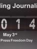 Screenshot of World Press Freedom Day 2014 video. (Al Jazeera)