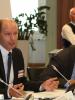 Oliver Stolpe (r), Senior Advisor, Stolen Assets Recovery Initiative, and Robert Wallner (l), Liechtenstein's Prosecutor General, at an OSCE seminar on identifying, restraining and recovering stolen assets in the OSCE region, Vienna, 3 September 2012. (OSCE/Ursula Froese)