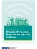 Cover of "Guidelines on ethical and professional media election reporting in Albania" (OSCE)