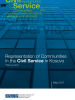 Cover page for "Representation of Communities in the Civil Service in Kosovo" (OSCE)