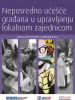 Cover of the publication on Direct Citizens' participation in the local self-government management. The publication is available in Serbian only. (OSCE)