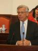 OSCE High Commissioner on National Minorities, Ambassador Knut Vollebaek, addresses the Parliamentary Committee for Interethnic Relations, Skopje, 9 February 2011. (OSCE/Mirvete Islam)