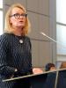 Lenita Toivakka, Finland’s Minister for Foreign Trade and Development, delivers her keynote address at the OSCE Security Days event on applying a gender perspective to peace-building, Vienna, 13 November 2015. (OSCE/Micky Kroell)