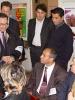 Domestic observers in the November 2005 parliamentary elections in Azerbaijan discuss findings with the Director of ODIHR, Christian Strohal (second left). (OSCE)