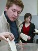 A young man in Belgrade casts his ballot during Serbian parliamentary elections on 21 January 2007. (OSCE/Milan Obradovic)