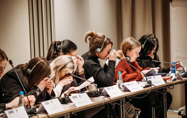 Participants at a training course on detecting forged documents and impostors at border crossing points in Krakow, Poland, 25 February 2025. (Katarzyna Pracuch)