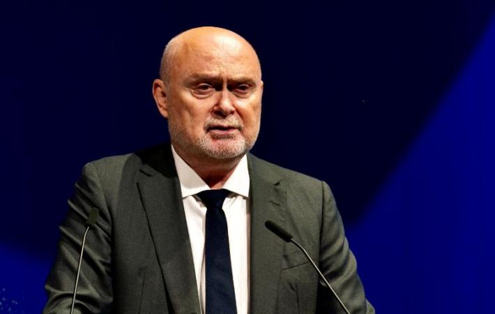 OSCE Secretary General Feridun H. Sinirlioğlu delivers a keynote address at the Helsinki+50 Conference, 31 July 2025 (OSCE)