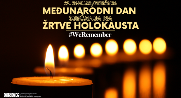SARAJEVO, 27. januar 2024. godine - Povodom Međunarodnog dana sjećanja na žrtve Holokausta, Misija OSCE-a u Bosni i Hercegovini se prisjeća miliona ljudi koje je progonio i ubijao nacistički režim i njegovi saradnici.