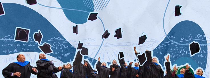 Uniformed officers in black hats standing in formation, focused and attentive.