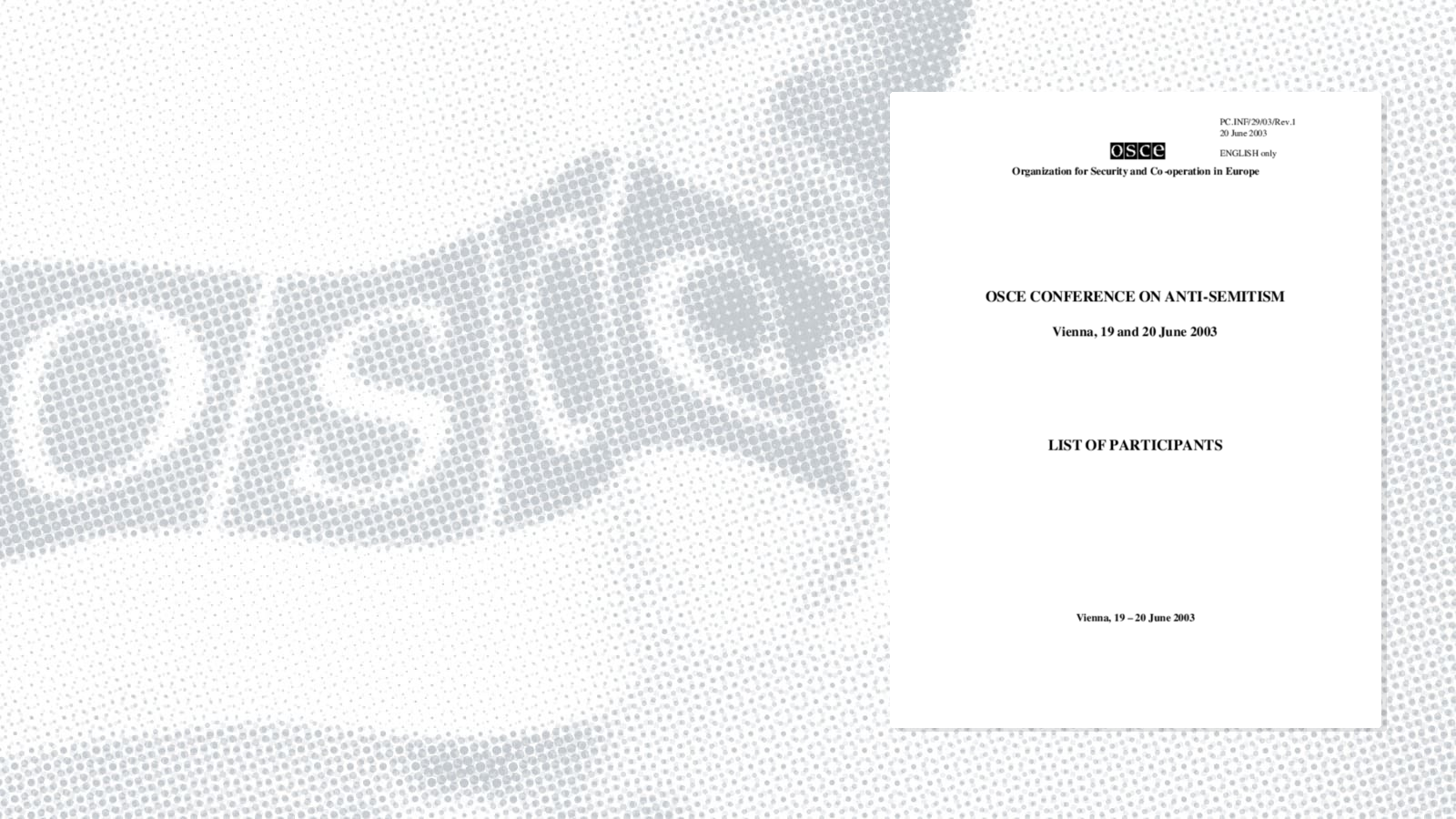 List of participants