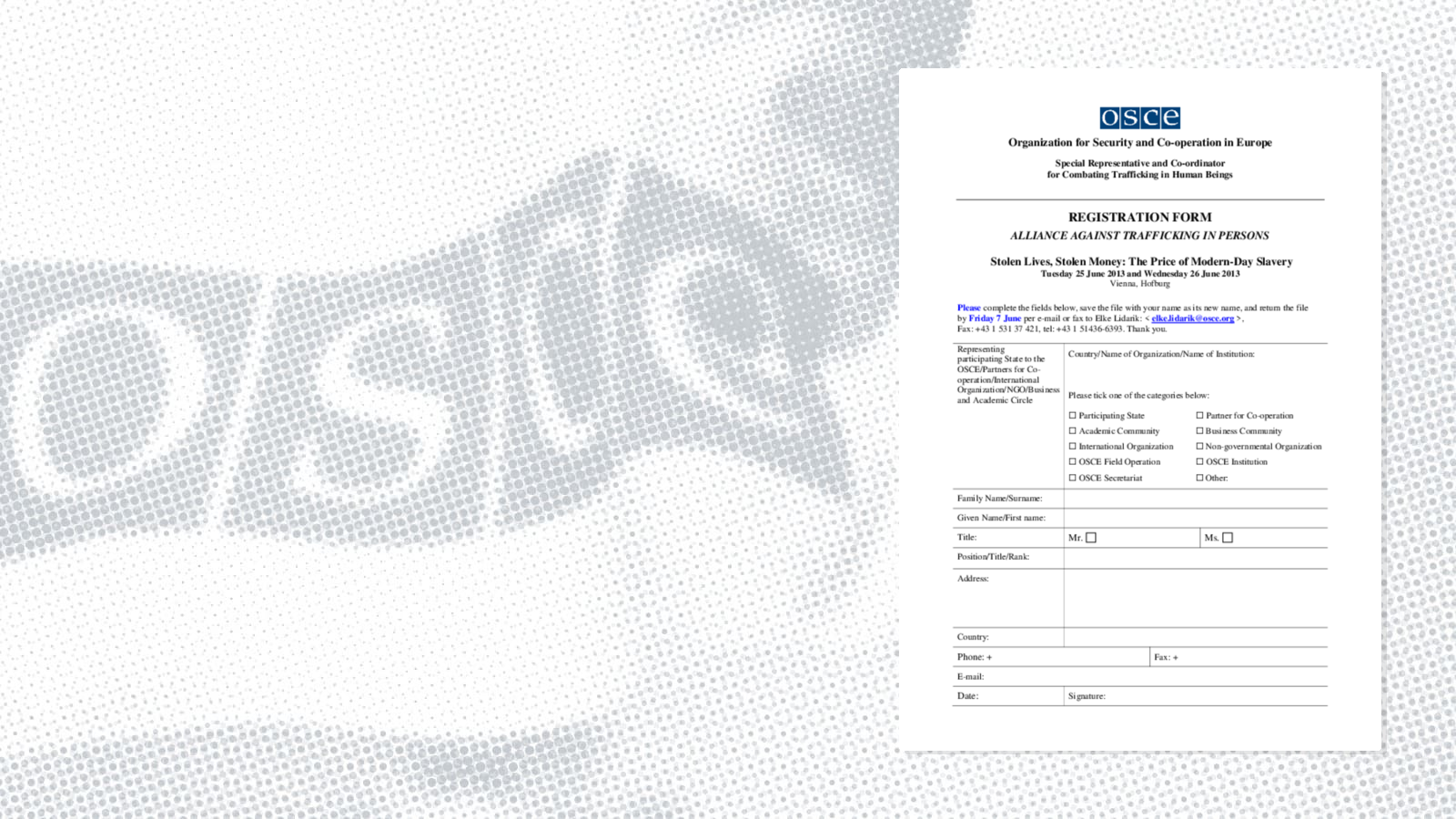 Registration Form